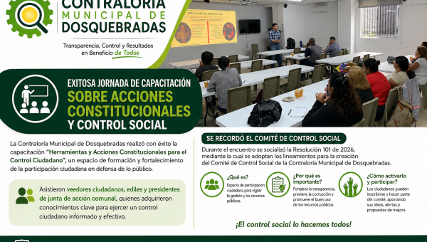 Contraloría de Dosquebradas realizó  capacitación sobre acciones constitucionales y control social