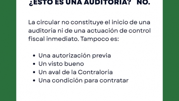 LA CIRCULAR 023-2026 NO CONSTITUYE INICIO DE AUDITORIA